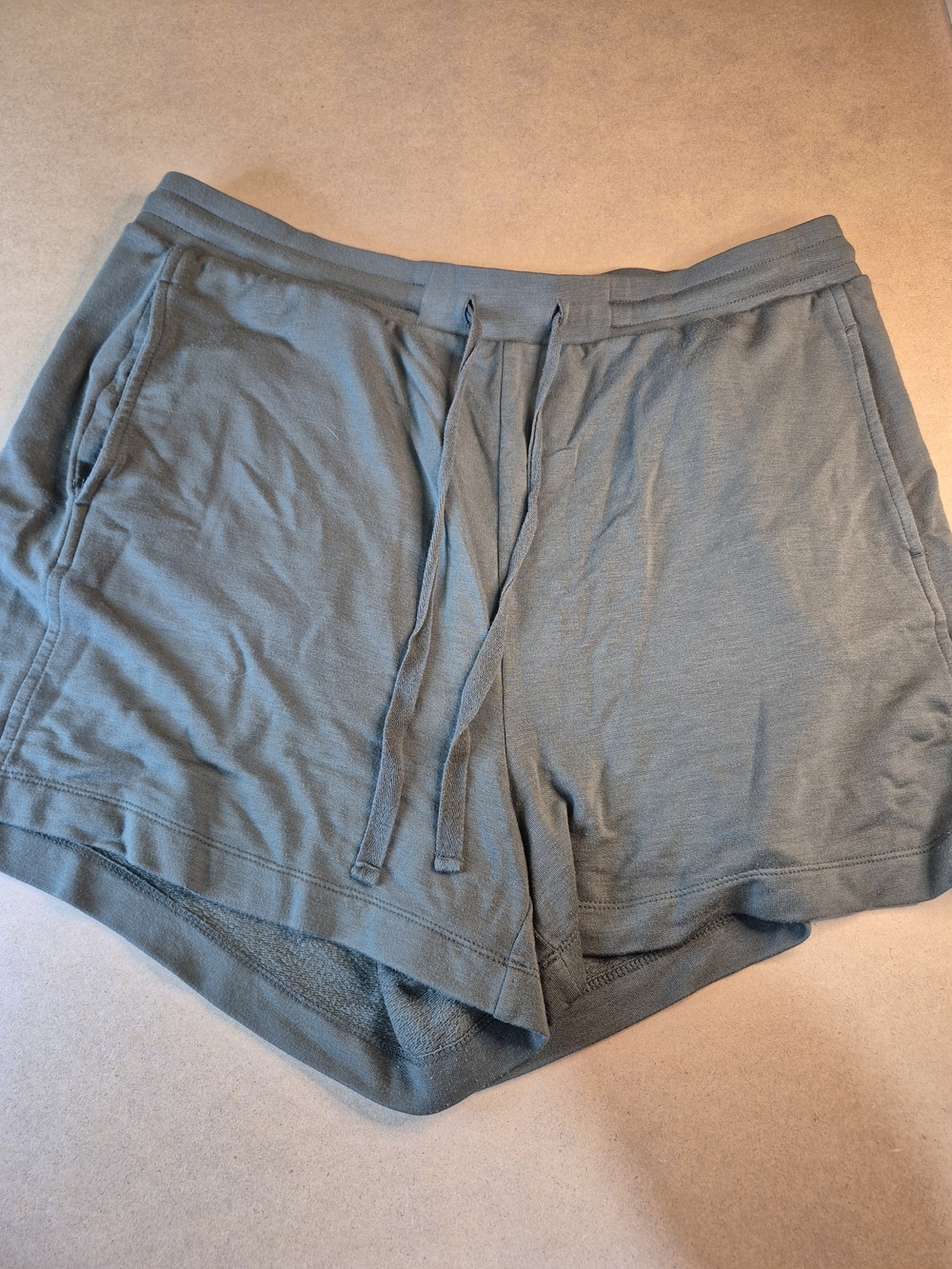 Lou & Grey Olive Green Drawstring Lounge Shorts